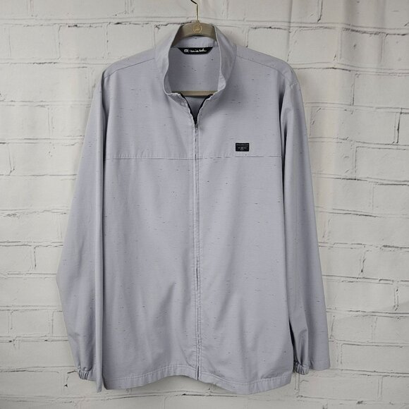 TravisMathew Mens XL Light Gray Full-Zip Jacket Coat Pockets Sports Golf - Picture 1 of 16